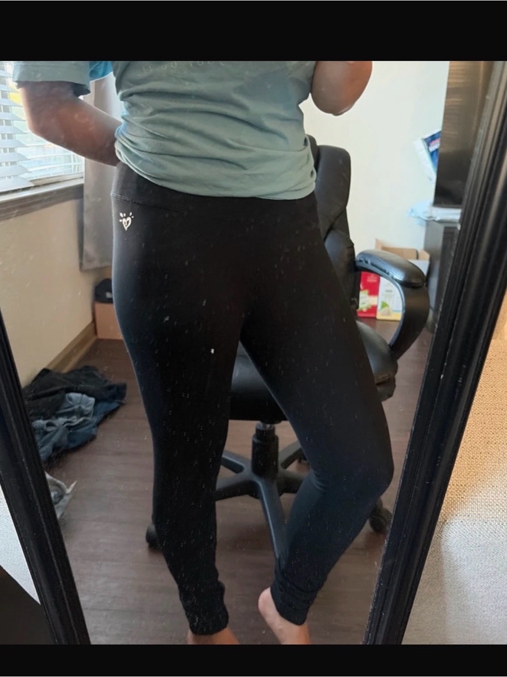 Justice Black Women's Jeggings with Subtle Logo